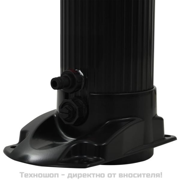 Сгъваем соларен душ, черен, 214 см, 23 л