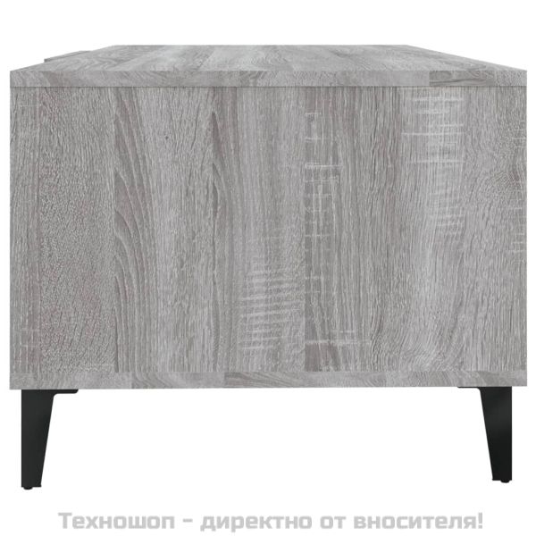 Кафе маса, сив сонома, 102x50x40 см, инженерно дърво