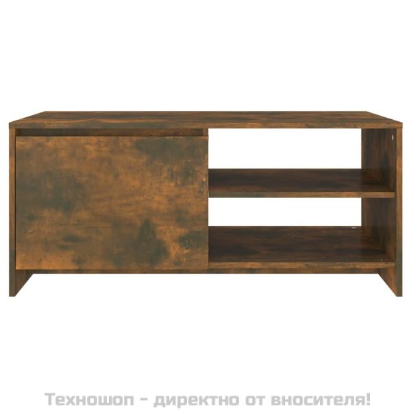 Кафе маса, опушен дъб, 102x50x45 см, инженерно дърво