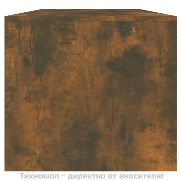 Кафе маса, опушен дъб, 102x50x45 см, инженерно дърво