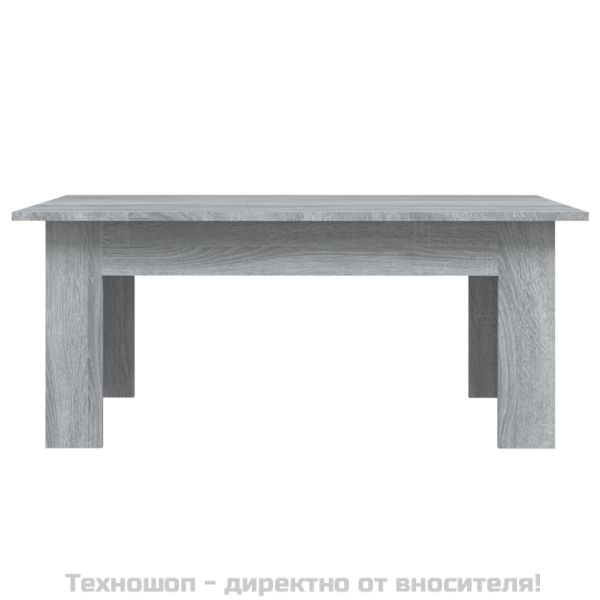 Кафе маса, сив сонома, 100x60x42 см, инженерно дърво