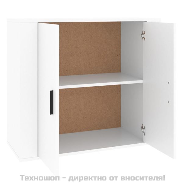 Сайдборд, бял, 80x33x70 см, инженерно дърво