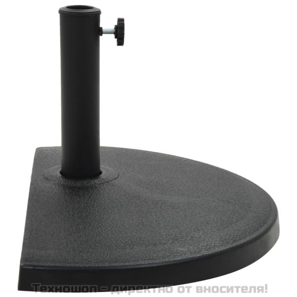 Основа за чадър, полукръгла, полирезин, 15 кг, черна