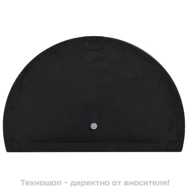 Основа за чадър, полукръгла, полирезин, 15 кг, черна