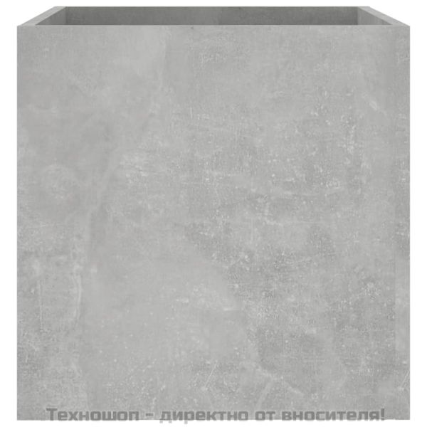 Плантерна кутия, бетонно сива, 40x40x40 см, инженерно дърво