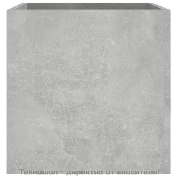 Плантерна кутия, бетонно сива, 40x40x40 см, инженерно дърво