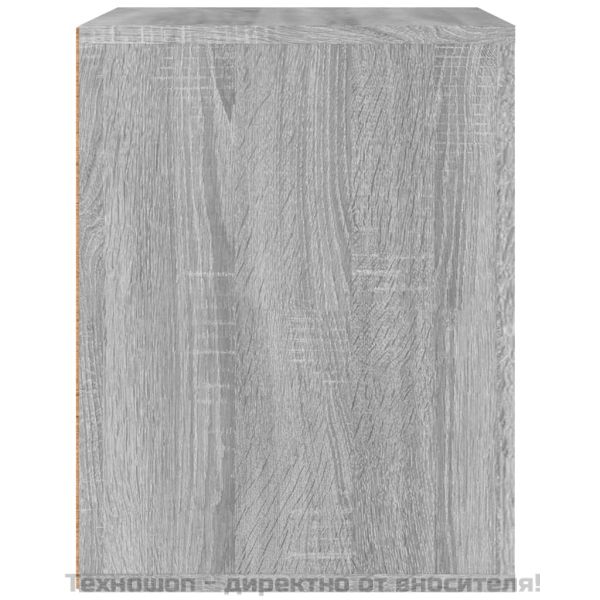 Нощно шкафче за стенен монтаж, сив сонома, 50x36x47 см