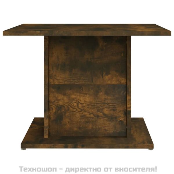 Кафе маса, опушен дъб, 55,5x55,5x40 см, инженерно дърво