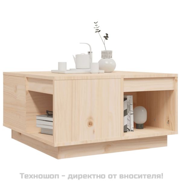 Кафе маса, 60x61x32,5 см, борово дърво масив