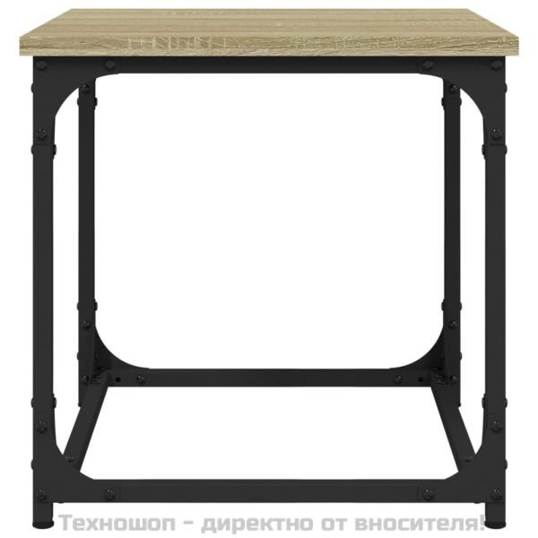 Странична маса, Дъб сонома, 40x40x40 см, инженерно дърво