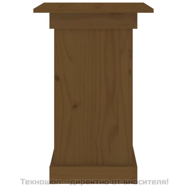 Поставка за цветя, меденокафява, 40x40x60 см, бор масив