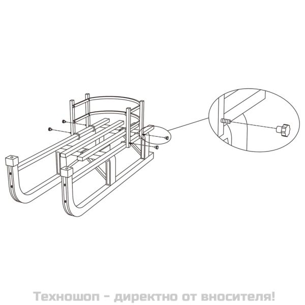 Облегалка за шейна, червена, шперплат