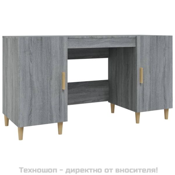 Бюро, сив сонома, 140x50x75 см, инженерно дърво