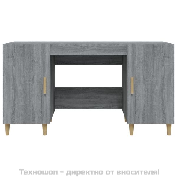 Бюро, сив сонома, 140x50x75 см, инженерно дърво