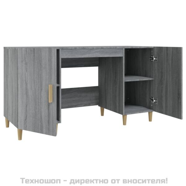 Бюро, сив сонома, 140x50x75 см, инженерно дърво