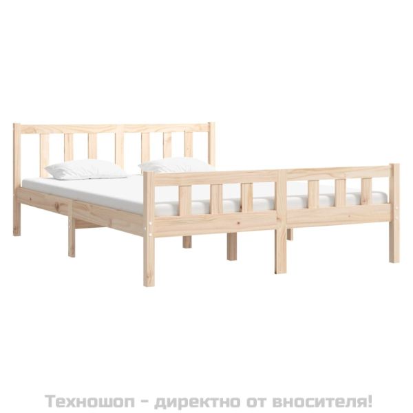 Рамка за легло, дърво масив, 120x190 см, Small Double