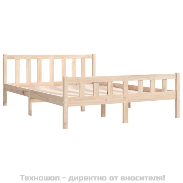 Рамка за легло, дърво масив, 120x190 см, Small Double