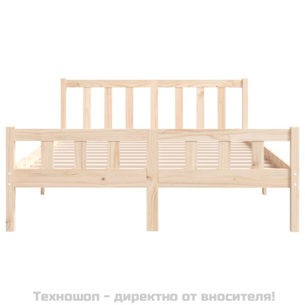 Рамка за легло, дърво масив, 120x190 см, Small Double