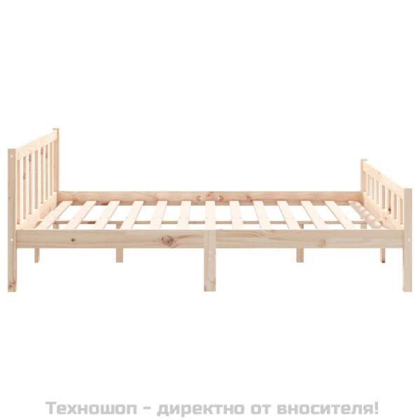 Рамка за легло, дърво масив, 120x190 см, Small Double