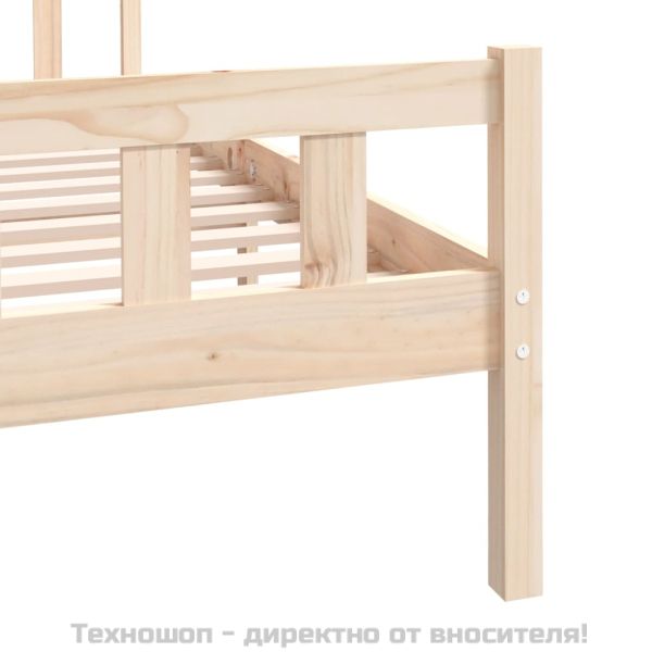 Рамка за легло, дърво масив, 120x190 см, Small Double