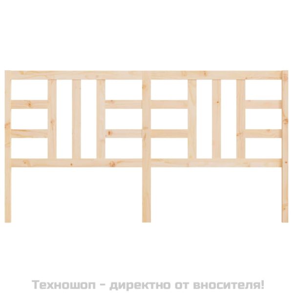 Горна табла за легло, 206x4x100 см, бор масив