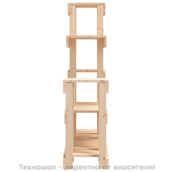 Поставка за цветя, 92x25x97 см, бор масив