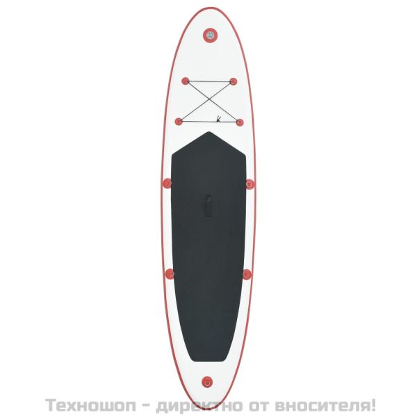 Стендъп падъл борд SUP сърфборд, надуваем, червено и бяло