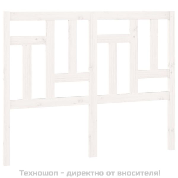 Горна табла за легло, бяла, 205,5x4x100 см, бор масив