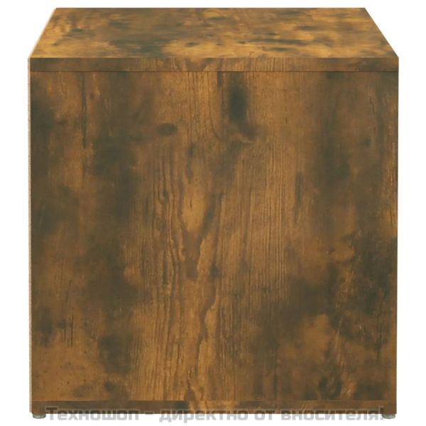 Кутия с чекмедже, опушен дъб, 40,5x40x40 см, инженерно дърво