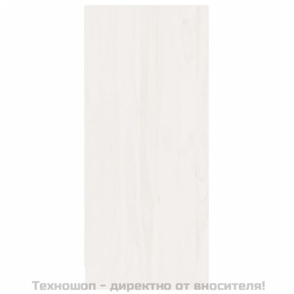 Сайдборд, бял, 70x33x76 см, бор масив