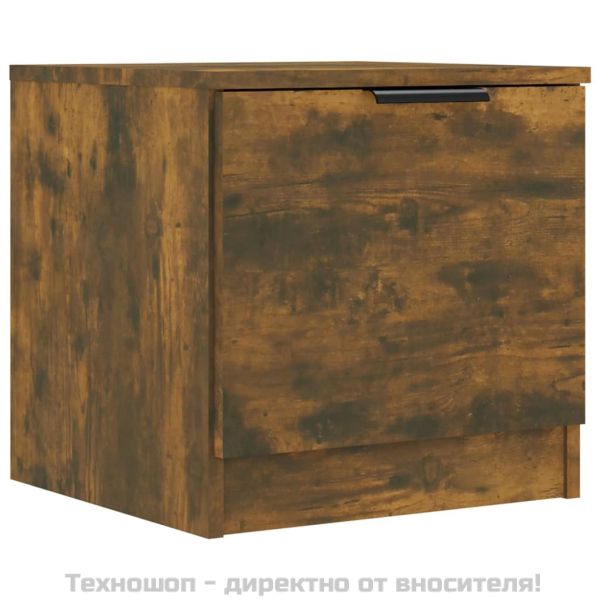 Нощни шкафчета, 2 бр, опушен дъб, 40x39x40 см
