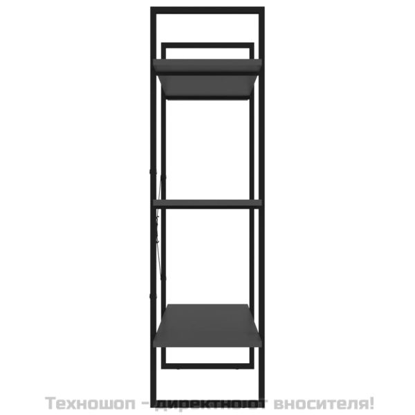 Библиотека, сив, 100x30x105 см, инженерно дърво