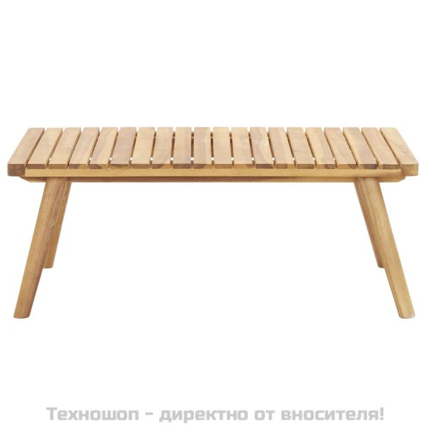 Градински комплект с възглавници, 4 части, акациево дърво масив