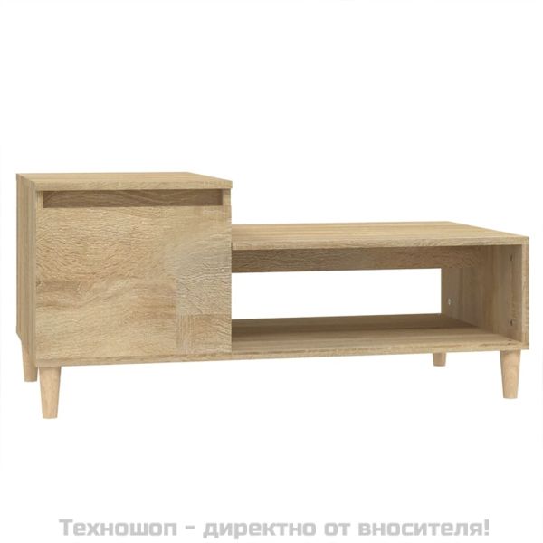 Кафе маса, дъб сонома, 100x50x45 см, инженерно дърво
