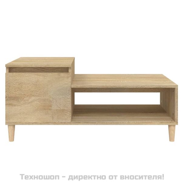 Кафе маса, дъб сонома, 100x50x45 см, инженерно дърво