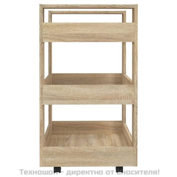 Кухненска количка, дъб сонома, 60x45x80 см, инженерно дърво
