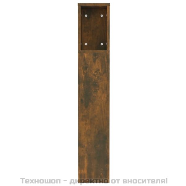 Табла за легло тип шкаф, опушен дъб, 120x18,5x102,5 см