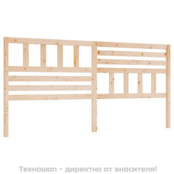 Горна табла за легло, 186x4x100 см, бор масив