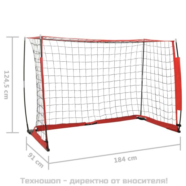 Футболна врата, 184x91x124,5 см, стомана