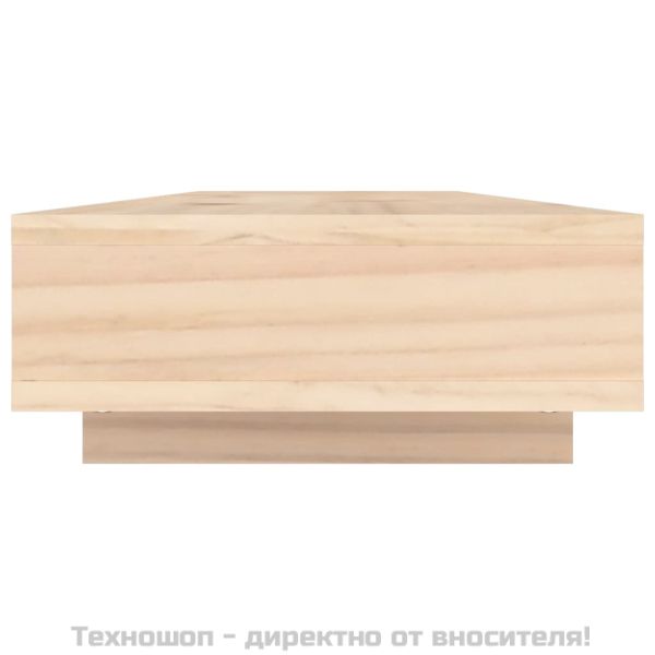 Поставка за монитор, 100x27x14 см, бор масив