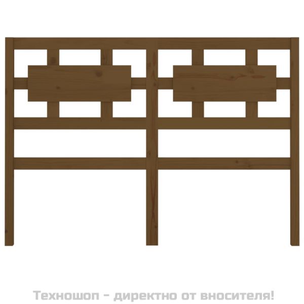 Горна табла за легло, меденокафява, 205,5x4x100 см, бор масив
