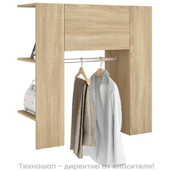 Шкаф за антре, дъб сонома, 97,5x37x99 см, инженерно дърво