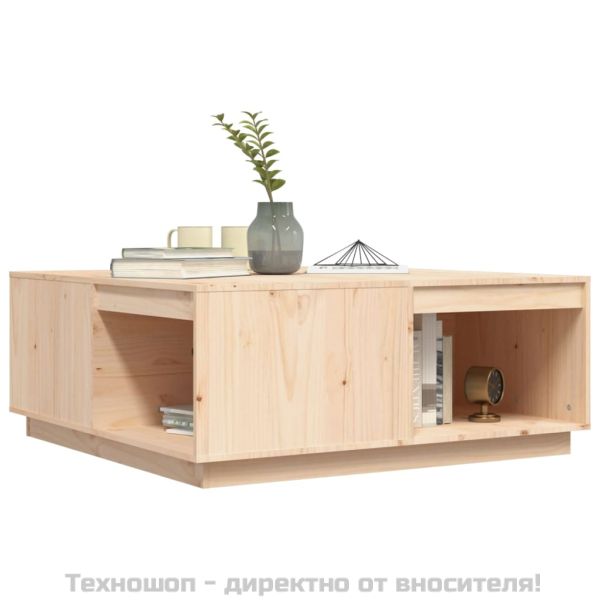 Кафе маса, 100x101x40,5 см, борово дърво масив