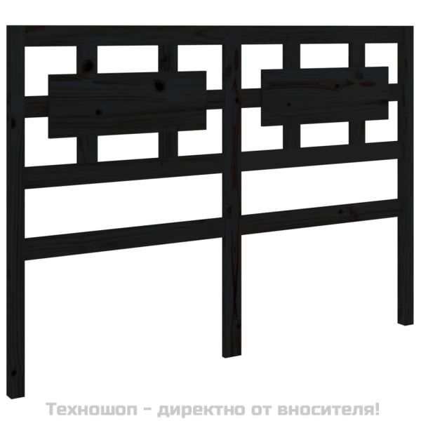 Горна табла за легло, черна, 165,5x4x100 см, бор масив