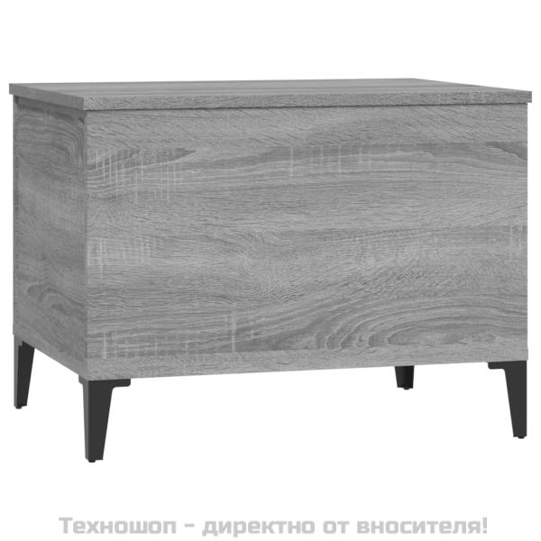 Кафе маса, сив сонома, 60x44,5x45 см, инженерно дърво