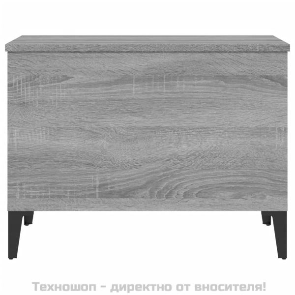 Кафе маса, сив сонома, 60x44,5x45 см, инженерно дърво