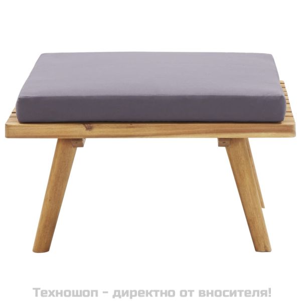 Градински лаундж комплект, 5 части, акация масив