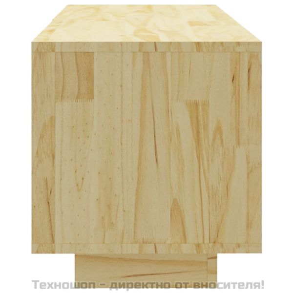 ТВ шкаф, 110x30x33,5 см, борово дърво масив