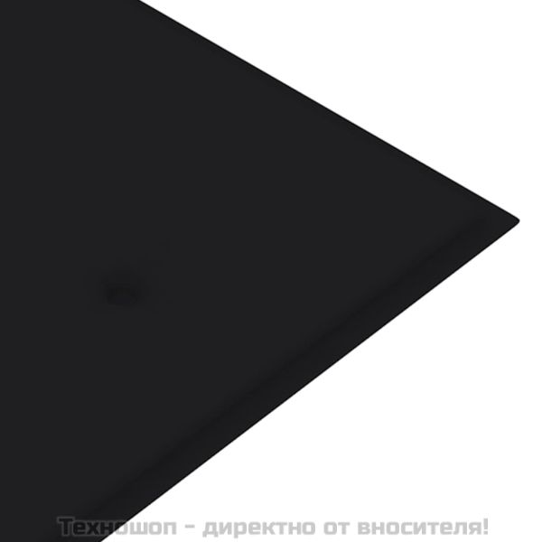 Възглавница за градинска пейка черна 150x50x4 см оксфорд плат