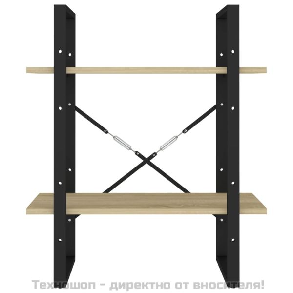 2-етажна библиотека, дъб сонома, 60x30x70 см, инженерно дърво